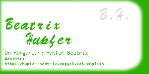 beatrix hupfer business card